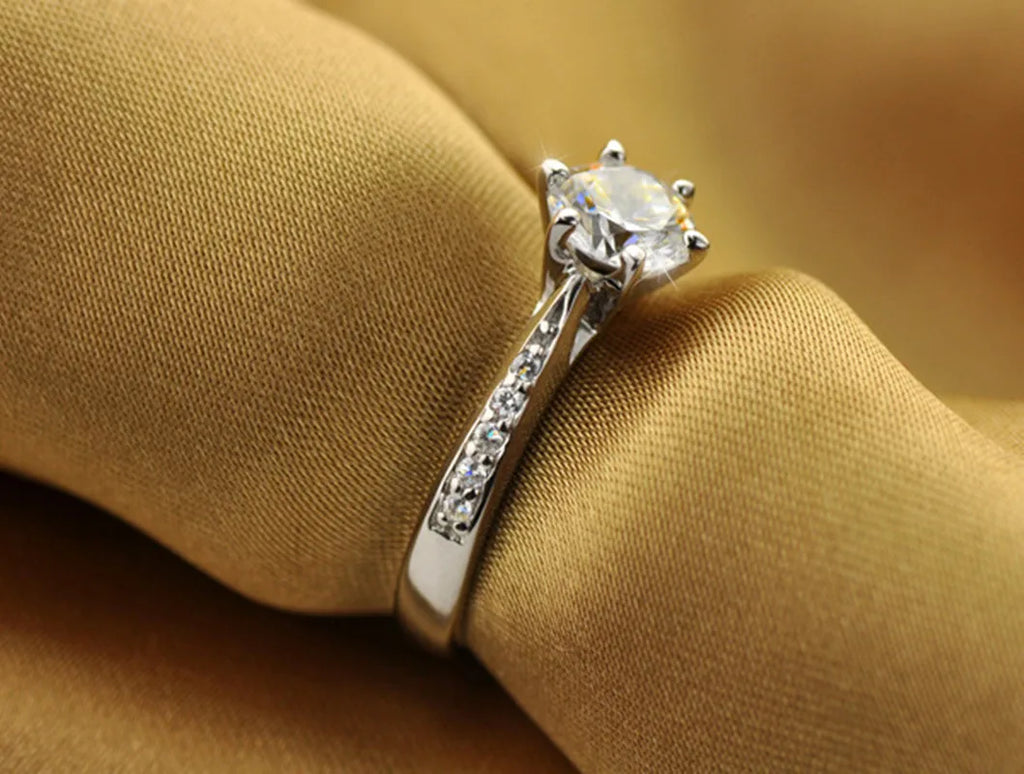 Luxury Silver Classic Ring for Women