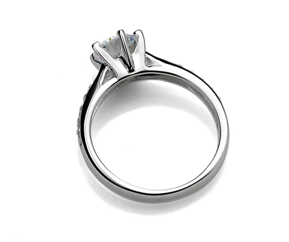 Luxury Silver Classic Ring for Women