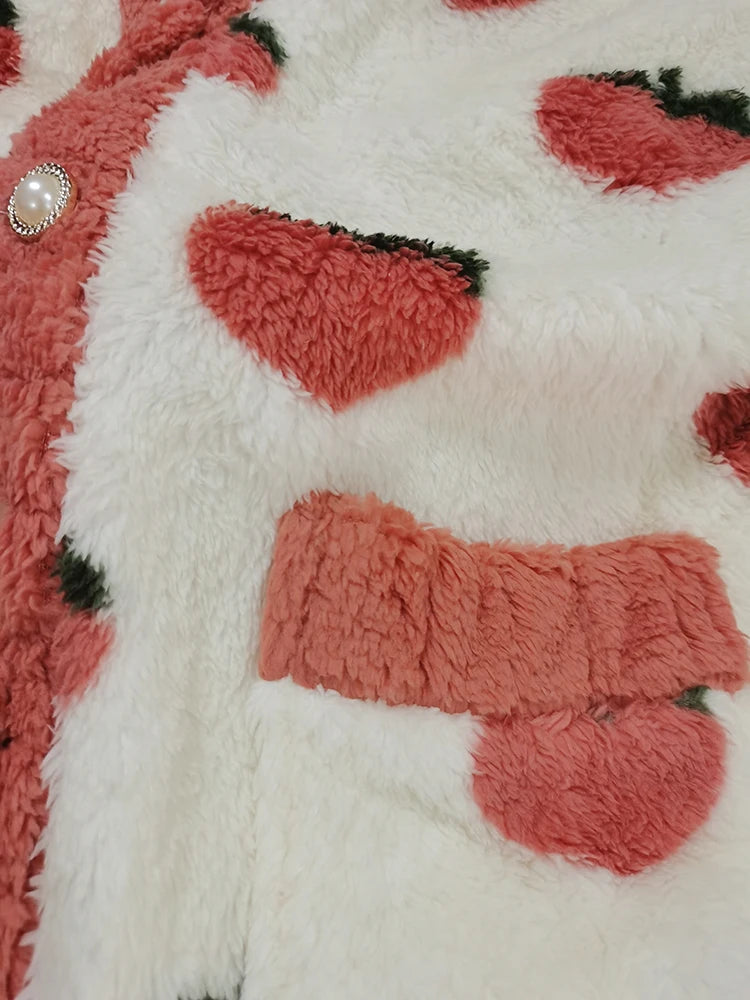 Plush Peach Winter Flannel Pajamas: Padded, Thickened Coral Velvet 2PC Set