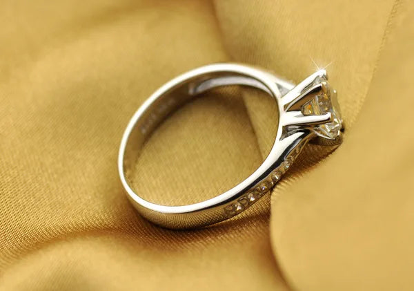 Luxury Silver Classic Ring for Women