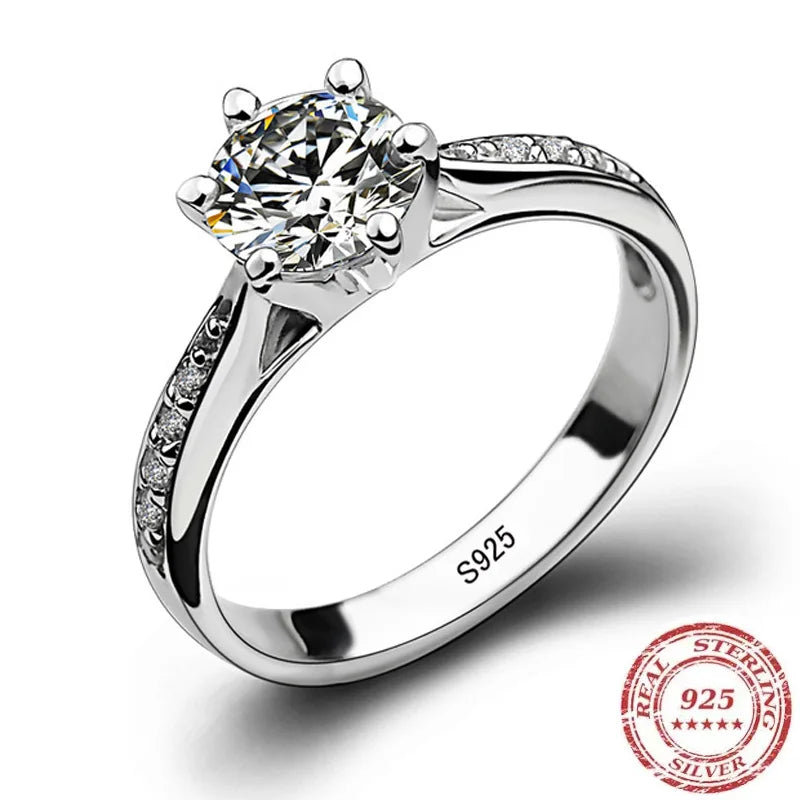 Luxury Silver Classic Ring for Women